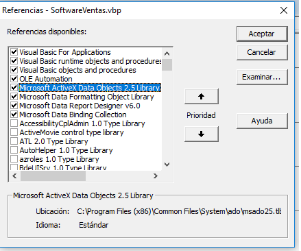 adodb connection to a .dbf file 2019